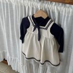 【73-100cm】長袖トップスorワンピース 女の子 スクエアネック - 画像 (9)