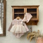 【73-90cm】ロンパース&帽子 ベロア チュール - 画像 (4)