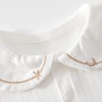 【59-90cm】ロンパース ベビー 丸襟 コットン - 画像 (7)