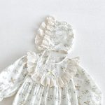 【66-90cm】ロンパース ベビー スウィート 小花柄 - 画像 (9)