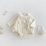 【66-90cm】ロンパース orトップス ベビー フラワー チュール襟 - 画像 (6)
