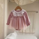 【73-90cm】ロンパース ベビー  レース チュール - 画像 (6)