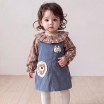 【73-100cm】シャツ&スカート ベビー チェックデニムジャンパー - 画像 (8)