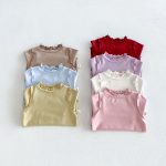 【80-130cm】トップス 女の子 無地 フリル - 画像 (5)