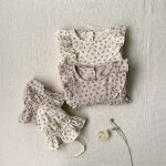 【66-90cm】ロンパース ベビー フラワー フリル - 画像 (7)