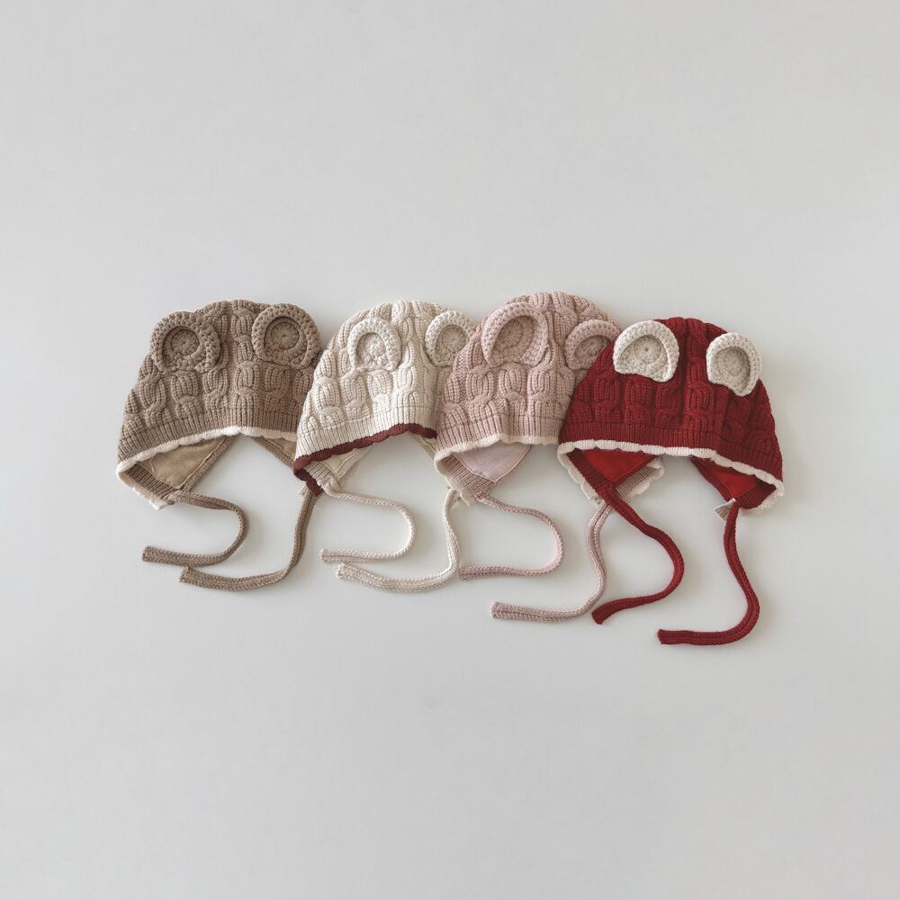 1312c43f8d8e701730997e512df8f1b6.jpg 【GOODS】帽子 クマ耳 ニット かわいい - 画像 (1)