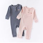 【66-90cm】オールインワン ベビー ボーダー柄 シンプル - 画像 (9)