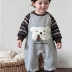 【66-90cm】カバーオール ベビー ボーダー くま - 画像 (6)