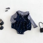 【66-90cm】トップスorロンパース ベビー ドット フリル襟 - 画像 (8)