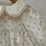 【73-90cm】ロンパース ベビー 丸襟 小花柄 - 画像 (11)