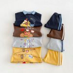 【80-130cm】セットアップ 男の子 カートゥーン 襟付き - 画像 (7)