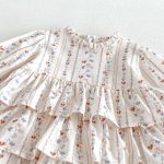 【80-130cm】ジャケットorワンピース 女の子 小花柄 パフスリーブ - 画像 (9)