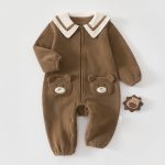 【66-90cm】ロンパース ベビー 暖かい クマ セーラー - 画像 (4)