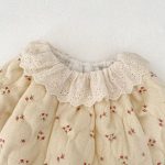 【66-90cm】長袖ロンパース ベビー フリル襟 プリント - 画像 (10)