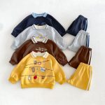 【80-130cm】セットアップ 男の子 カートゥーン 襟付き - 画像 (8)