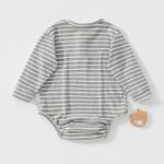 【66-90cm】ロンパース ベビー 北欧風 ボーダーリブ - 画像 (6)