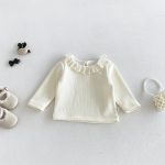 【73-100cm】セットアップ ベビー フリル襟 裏起毛 - 画像 (6)