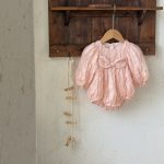 【73-90cm】ロンパース ラウンドネック リボン - 画像 (6)