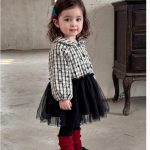 【73-100cm】 ワンピースorニットレギンス ベビー 小花柄 チュール 裏起毛 - 画像 (8)