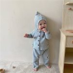 【73-90cm】セットアップ ベビー 梨柄 ワッフル - 画像 (3)