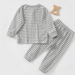 【73-110cm】セットアップ ベビー ボーダーリブ 快適 - 画像 (6)
