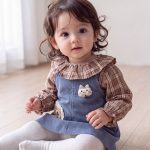 【73-100cm】シャツ&スカート ベビー チェックデニムジャンパー - 画像 (10)