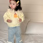 【73-110cm】スウェットorデニムパンツ 女の子 レース襟 カートゥーン - 画像 (8)