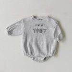【66-90cm】ロンパース ベビー 数字 プリント ワッフル - 画像 (14)
