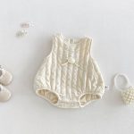 【66-90cm】ロンパース orトップス ベビー フラワー チュール襟 - 画像 (8)