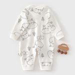 【59-90cm】カバーオール ベビー どうぶつ柄 シンプル - 画像 (6)