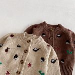 【66-100cm】カーディガン ベビー 松ぼっくり柄 ニット - 画像 (14)
