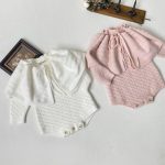 【66-90cm】ロンパース ベビー 透かし編み かわいい - 画像 (7)