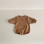 【66-90cm】長袖ロンパース ベビー 韓国風 虹柄 - 画像 (4)