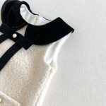 【80-130cm】ワンピースorニット 女の子 ツイード風 リボン - 画像 (13)