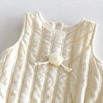【66-90cm】ロンパース orトップス ベビー フラワー チュール襟 - 画像 (9)