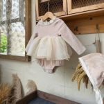 【73-90cm】ロンパース&帽子 ベロア チュール - 画像 (5)