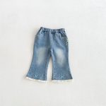 【73-110cm】パンツ 女の子 蝶結び デニム - 画像 (4)