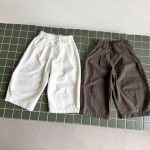 【80-150cm】パンツ 女の子 ワイドカーブ ゆったり シルエット - 画像 (3)