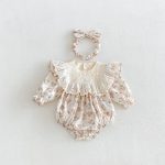 【66-130cm】 ロンパースorワンピース 女の子 姉妹服 プリンセス 総柄 - 画像 (7)