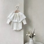 【66-90cm】ロンパース ベビー 透かし編み かわいい - 画像 (9)