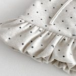 【73-100cm】トップスorワンピース 厚手ドット フリル襟 - 画像 (10)