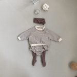 【66-90cm】セットアップ ベビー ボーダーク 韓国風 - 画像 (7)