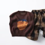 【80-130cm】ベスト キッズ イチゴ柄 セーター - 画像 (7)