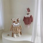 【66-90cm】長袖ロンパース ベビー フリル スウィート - 画像 (4)