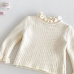 【73-100cm】トップスorワンピース ベビー 裏起毛 フリル襟 - 画像 (9)