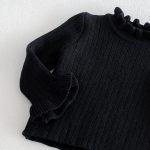 【73-100cm】トップスorワンピース 厚手ドット フリル襟 - 画像 (11)