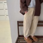 【80-150cm】パンツ キッズ ストレッチ コーデュロイ 男女兼用 - 画像 (5)