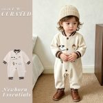 【66-90cm】ロンパース ベビー ドッグロゴ かわいい