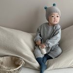 【66-90cm】長袖ロンパース ベビー お出かけ用 シンプル - 画像 (8)