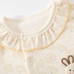 【59-80cm】ロンパース ベビー ウサギ ロゴ フリル襟 - 画像 (6)